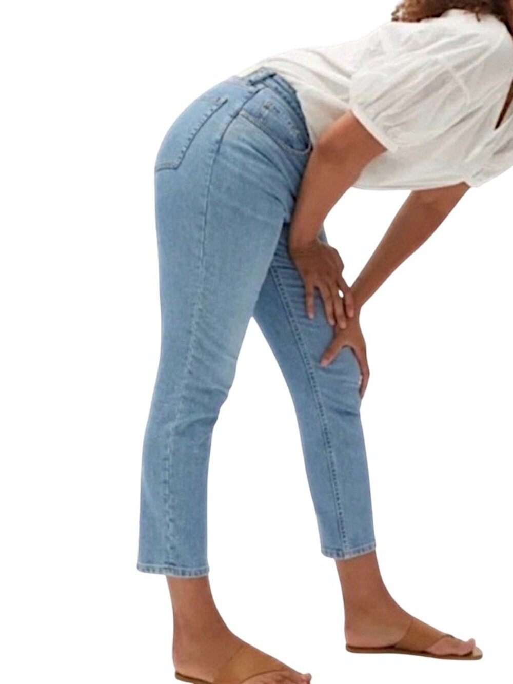 Everlane The Curvy Cheeky Ankle Jeans 30R 30x28 Light Wash
